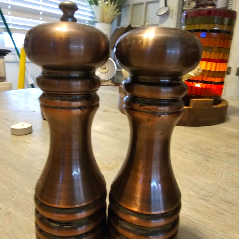 Copper Salt and Pepper Shakers